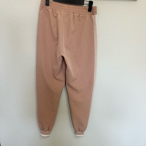 ZARA Side Stripe Track Pant Jogger in Millennial Pink and White Stripe XS - Picture 7 of 9